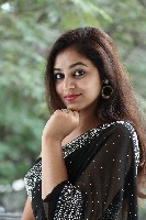 Vibhisha Jaanu Black Saree Photos